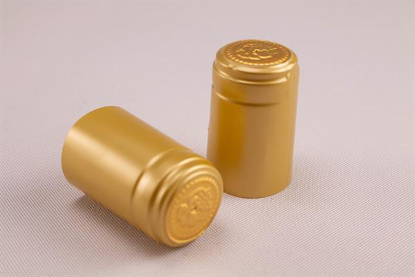 Krympehætter - guldfarvet. 50 mm høj. 100 stk.
